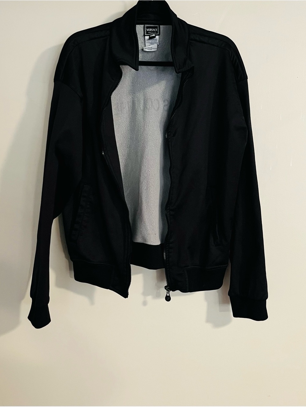 Versace Jeans Couture Ittierre Spa Women’s Track Bomber Black Jacket Size XXL
